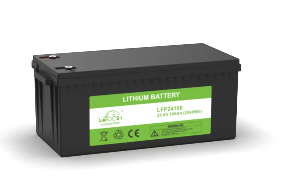 Batería Litio LiFePo4 Leoch Monobloque 24V 100Ah con BMS interno, sin comunicación externa - Corriente Max Descarga 100A - IP65 - Aprox 21kg - Paralelizable hasta 2 unidades - Garantía 2 años - App via Bluetooth (PACEEX) para ver parametros, ciclos, etc