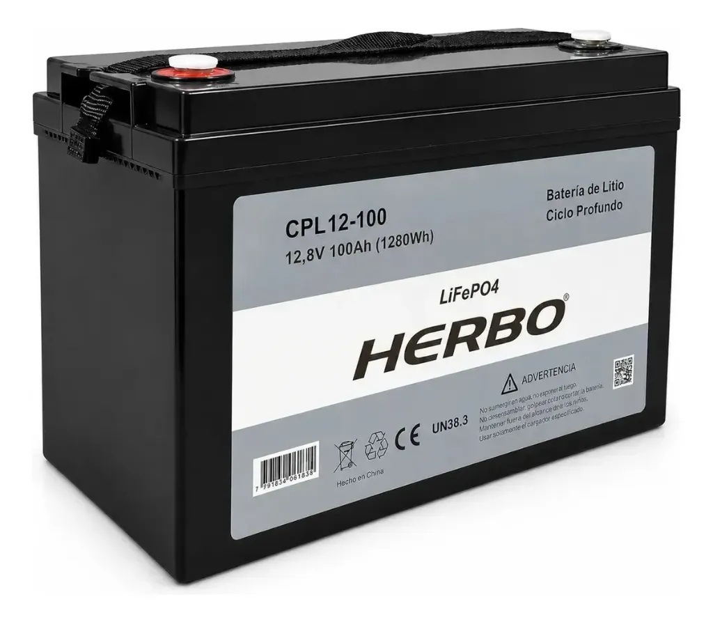 Batería litio HERBO monobloque 12 V 100 Ah