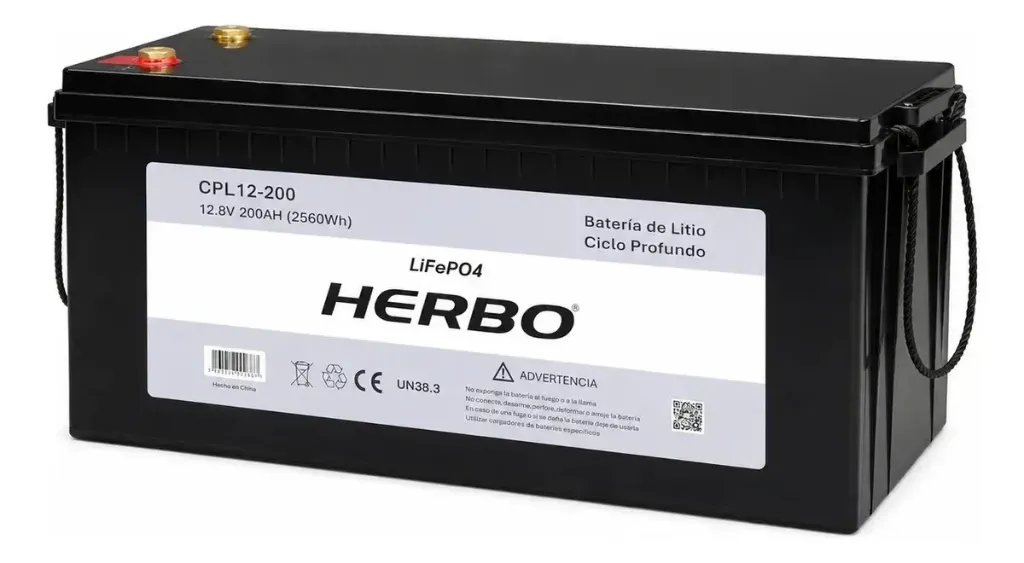 Batería litio HERBO monobloque 12 V 200 Ah